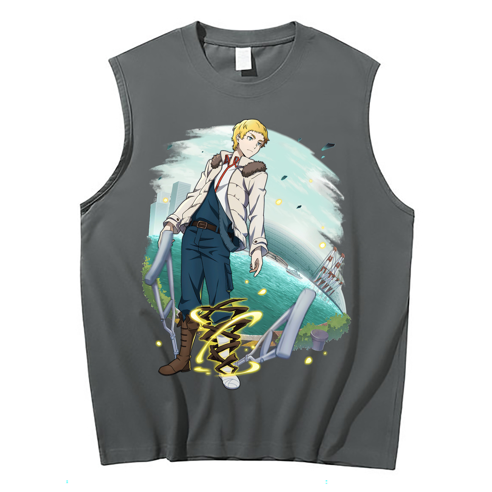 （画像用） 文豪ストレイドッグス Bungo Stray Dogs コットン100％タンクトップ（フロントプリント）
